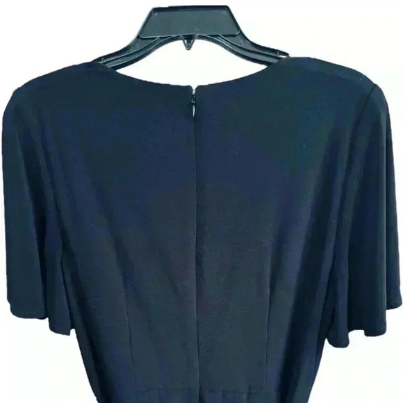 Black Wide Leg Jumpsuit | Wrap Front Tie Waist | Harper Rose - Women’s Large - Picture 6 of 9